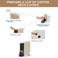 1200W 6 Capsules Espresso et Lungo Cup Option Cafetière intelligente Nespressoo Compatible Capsule Machine à café expresso