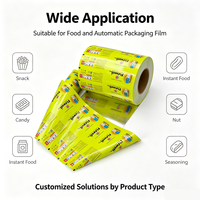 1. Film d'emballage laminé imprimé sur mesure de qualité alimentaire, rouleau flexible pour machine d'emballage automatique de snacks, biscuits et aliments