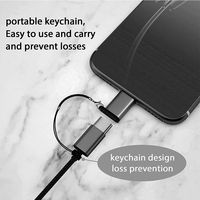 Adaptador USB-C a USB con Salida CC de 3A, Carga Rápida OTG, Transferencia de Datos USB 2.0, Aleación de Aluminio, Certificación CE, ROHS, FCC, Móvil