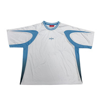 Maillot de football personnalisé en polyester à manches chauve-souris, tissu épissé, broderie, impression par transfert thermique, séchage rapide, style rétro