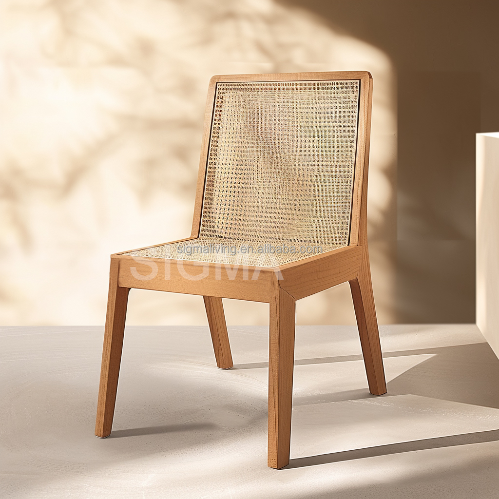 Luxury Solid Wood Patio Outdoor Teak Dining Chairs Garden Waterproof Teak Furniture Dining Chairs