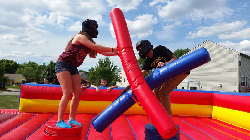 Jeu de gladiateur gonflable | Bâtons et tapis pour fêtes en plein air 2 pièces,Jeux De Gladiateurs Extérieur - Pour Adultes Vacances Anniversaires