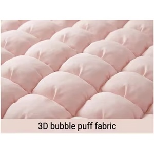 OEM Wholesale Soft Pink Bubble Comforter Set, <strong>Cute</strong> Kids 3D Puff <strong>Bedding</strong> with Customized Polka Dot Butterfly Pillow - Product Image 3