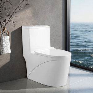 Modern Dual-Flush 300 mm Siphonic S-Trap One-Piece Ceramic Elongated Toilet <strong>Chinese</strong> <strong>Style</strong> Sanitary Ware for Home Hotel Villas - Product Image 1