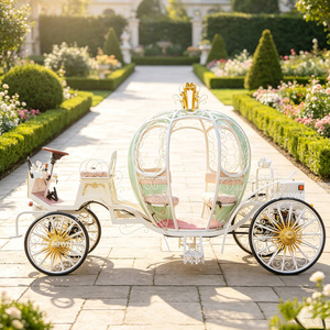 Siège rose doux, chariot électrique sans chevaux en fer, freins hydrauliques, couleur personnalisable, suspension automobile en acier à ressorts pour - Product Image 1