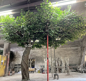 Natural <strong>Fake</strong> Big Tree Unique Decor Indoor <strong>Large</strong> Artificial Ficus Tree Arch Shape Green Banyan Tree Durable Fiberglass <strong>Plants</strong> - Product Image 3