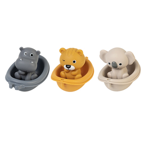 Neue Vinyl Bad Tiers pielzeug für Kinder Stapelbare Badezimmer Boot Spielzeug für Kinder Tier puppe Bad Spielzeug Hot Selling - Product Image 3