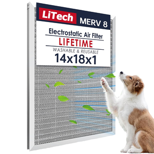 Merv 8 20x20x4 xếp li pre-lọc có thể giặt tĩnh điện dây nhôm lưới vĩnh viễn nhà AC HVAC lò Bộ lọc không khí mới - Product Image 1
