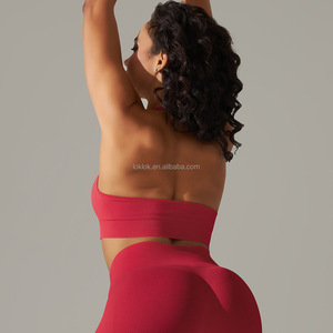 XL Eco-Friendly Sports Bra Front Logo Breathable Four-Way Stretch Wireless Medium Support Running Fitness <b>Yoga</b> Padded - Product Image 2