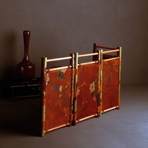 Meilu Bamboo Folding Screen 3 Panels Traditional Chinese Tea Room Divider Woven Decorative Partition Table Ornament - Product Image 3