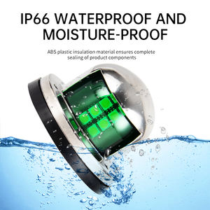 LED 보트 항해등 빨강 녹색 보우 신호등 방수 스테인리스 컬러 해양 항해등 - Product Image 5