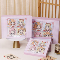 Boîte cadeau pour la fête des enfants, boîte vide avec impression en papier cartonné laminé mat, couverture ciel et terre, dessin animé