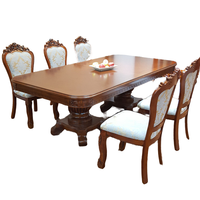 Ensemble table et chaises de salle à manger rectangulaire moderne en bois massif, fait main, réglable et pliable, extensible pour 8 à 16 personnes, pour ameublement domestique