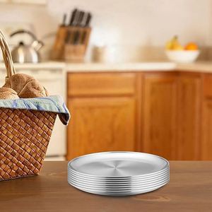 Assiette de service empilable en acier inoxydable 304 sans BPA, durable et réutilisable, 8 pouces, avec logo personnalisé pour enfants - Product Image 6