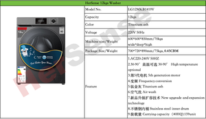 For 12kg Front Loading Smart Wash Energy Saving 15 Mins Quick Wash 1400RPM Automatic Dark Grey EU Standard Super - Product Image 5