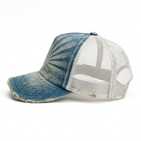 Casquettes de camionneur rétro de haute qualité, effet vieilli, style vintage, 5 panneaux, personnalisables, en toile et maille pour l'extérieur