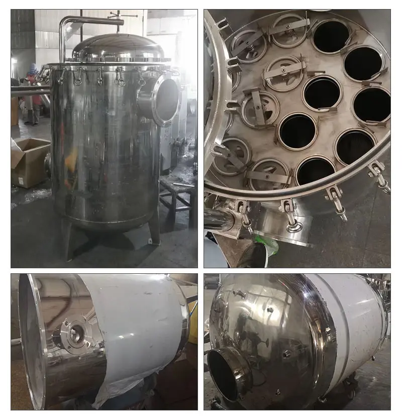Factory Direct SS 304   316 Single   Multi-Bag Filter Housing with Basket for Water Treatment Industrial Filtration Equipment