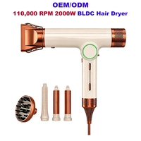 Sèche-cheveux ionique BLDC haute vitesse 2026, puissant sèche-cheveux professionnel pour salon de coiffure avec diffuseur