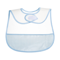 Bavoir d'alimentation en silicone réglable et étanche pour bébé, bavoir jetable souple, large poche attrape-aliments, mignon pour EVA
