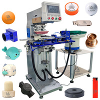 Pad Printmachine 3-zijdig Apparaat Spd Volledig Auto Flat Disk Feeder Pad Printer Voor Optische Frame Kubus Medische Buis