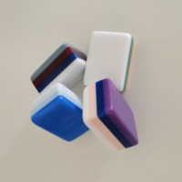 Jeu de Mahjong Vintage OEM à Trois Couches, Taille et Couleur Personnalisées, 160 Tuiles de Mahjong Américaines en Acrylique, Fabrication de Tuiles de Mahjong