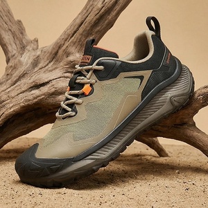 Zapatos de hombre para primavera, transpirables, de malla, casuales, para trabajo, resistentes, antideslizantes, aptos para escalada, senderismo y trabajo general al aire libre. - Product Image 1