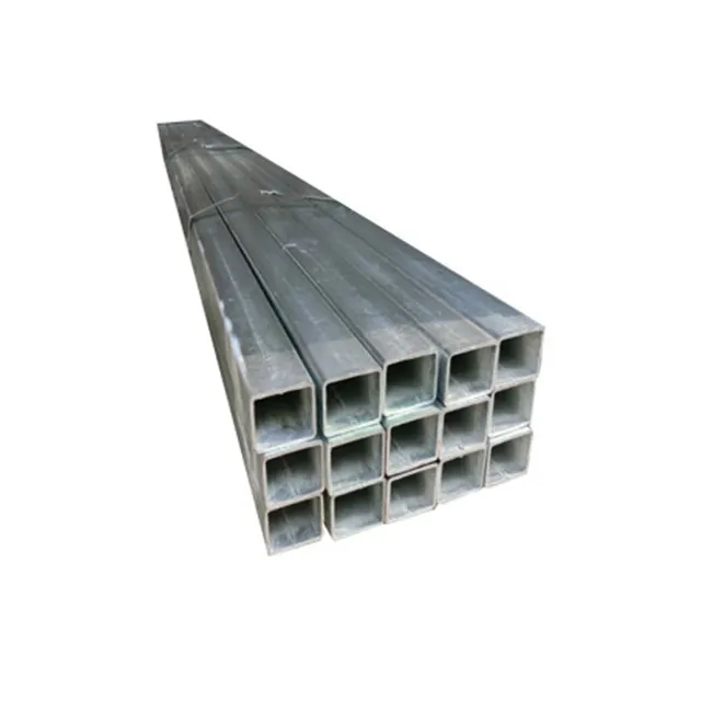 Vendita calda di alta qualità nero tubo quadrato ferro acciaio zincato tubo quadrato in acciaio DX51D Z40 Gi acciaio tubo rettangolare e tubi