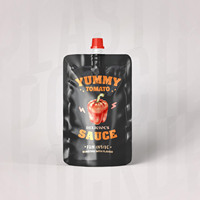 Op maat gemaakte bedrukte voedselveilige vloeibare pouch verpakking, staande plastic pouch zak met tuit voor gelei, fruit sap en dranken.