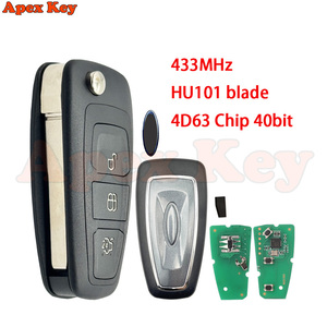 433MHz 4D63 ชิป 40 บิตรีโมทกุญแจรถสำหรับฟอร์ด มอนเดโอ ซี-แมกซ์ เอส-แมกซ์ โฟกัส เฟียสต้า 2010 2011 2012 3 ปุ่ม FOB - Product Image 1