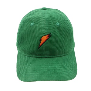 หมวกเบสบอลคอร์ดูรอยคุณภาพสูงแบบสั่งทำพิเศษ 6 แผง ปักลายสีเขียว หมวกแก๊ปทรงแด๊ด - Product Image 1