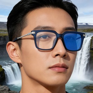 Lunettes de soleil photochromiques UV400 tout-en-un pour homme 95018, anti-lumière bleue, grandes lunettes optiques carrées à changement de couleur - Product Image 3