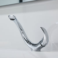 Robinet de lavabo de salle de bain en laiton chromé, finition personnalisée, monotrou, moderne, de luxe, avec cartouche céramique, à poser sur le comptoir, monocommande
