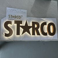 Enseigne publicitaire LED 3D personnalisée en lettres en relief, en acier inoxydable durable et acrylique, pour intérieur et extérieur, pour entreprises