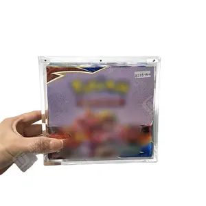 High Quality New Raw Material Custom Pokemoned Booster Acrylic Case With Magnetic Lid For Display