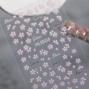Wholesale Factory Self-Adhesive Nail <b>Sticker</b> Spring <b>Flower</b> Manicure Art Decal DIY Decoration Salon Accessory Custom Design - Product Image 3