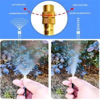 Buse d'atomisation flexible F109 de 20 cm avec réglage en T, arroseur en laiton pour usage en jardin