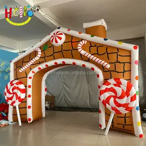 Airblow House Archway Kerst Verlichte Opblaasbare Peperkoek Huis