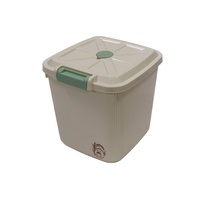 Seau à riz multifonctionnel PP 5L-6L pour la maison, conteneur de rangement de cuisine avec couvercle, anti-insectes et anti-humidité pour riz et farine