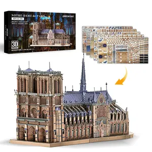 Piececool Puzzle Hersteller Welt architektur 3D NOTRE DAME CATHEDRAL PARIS Bildung DIY Spiel Metall Puzzle für Erwachsene Gehirn