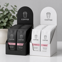 Boîte de présentation pliable en carton PDQ avec lamination brillante, plateau de rangement personnalisé, présentoir de comptoir pour snacks de vente au détail