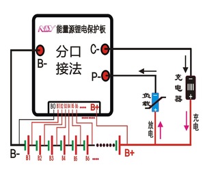 60A Li-ion 16S 60V สำหรับ3.7V แบตเตอรี่ลิเธียมเทอร์นารี NMC ที่มีความสมดุลและการปล่อยประจุ NTC แยกพอร์ตบอร์ด B105 - Product Image 4