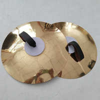 14 Inch Marching Hand Cymbals Pair, Brass Alloy Percussion Hand Cymbals for Beginner & Professional Drum Players, Band Stage