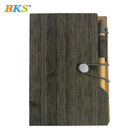 Vente en gros de bloc-notes autocollant intelligent écologique taille A6 avec étui en cuir cadeaux promotionnels en carton recyclé avec stylo en plastique