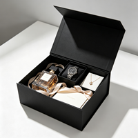 Boîte de rangement pliable en carton rigide noir de haute qualité, recyclable, avec logo personnalisé, doublée d'éponge, pour cadre photo et portefeuille