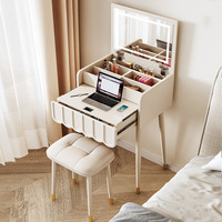 2025 nouvelle coiffeuse pliable Style crémeux ménage armoire de rangement maquillage vanité bureau