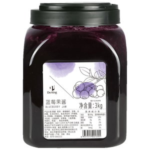 Doking 3kg Mermelada de frutas Mermelada de arándanos Natural Sin azúcar Sin conservantes para bebidas frías Pasteles Té de la leche Recetas de frutas en conserva - Product Image 3