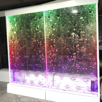Nouveau panneau acrylique tendance, fontaine à bulles d'eau led pour la décoration de la maison, de l'hôtel, du bar