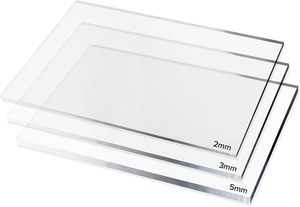 Foglio acrilico cristallino ZHANYU | Trasparente | Dimensioni A5/A4/A3 | Spessore 2mm/3mm/5mm | Artigianato multiuso/artigianale | ZY-000 - Product Image 3