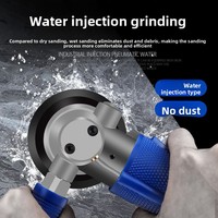 Ponceuse pneumatique à eau pour polissage, machine de ponçage portative à poignée pistolet, disques de 3-4 pouces, pour marbre et carrelage