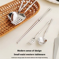 Ensemble de couverts en acier inoxydable 304 polonais miroir ensemble de couverts lourds et robustes lave-vaisselle cuisine fourchettes couteau cuillères ensemble